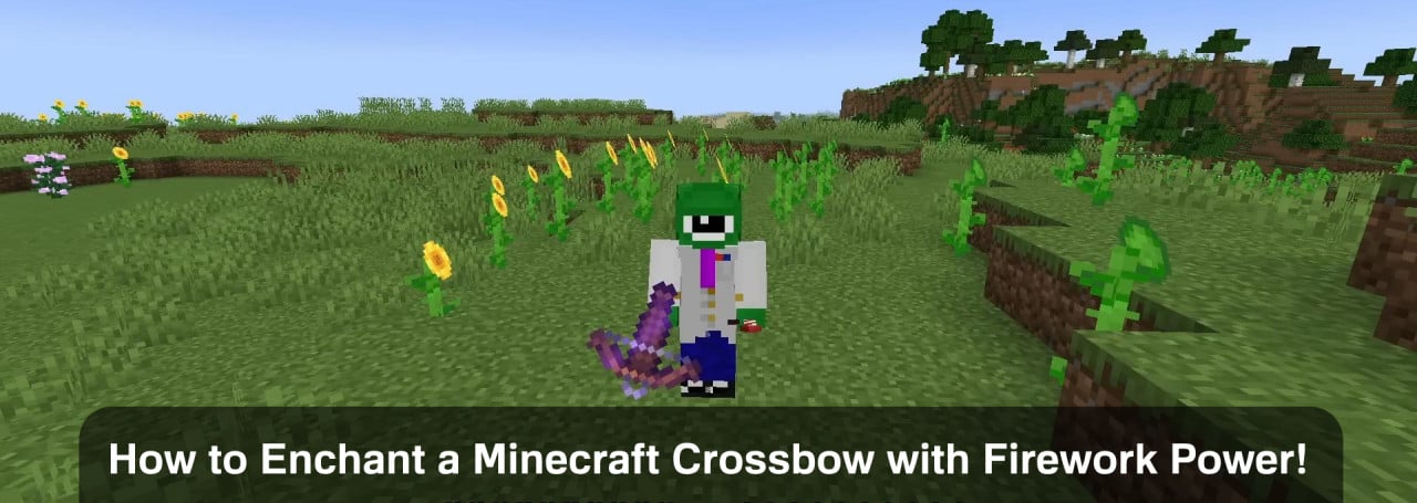 How to Enchant a Minecraft Crossbow with Firework Power!